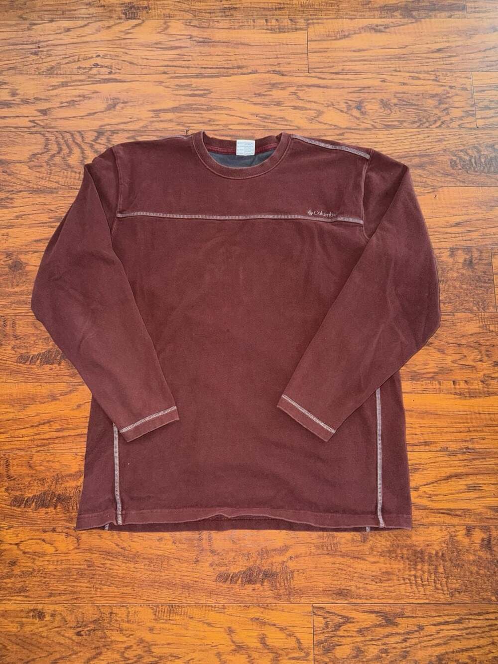 Columbia Sportswear Long Sleeve Crewneck Pullover Maroon Mens Size XL